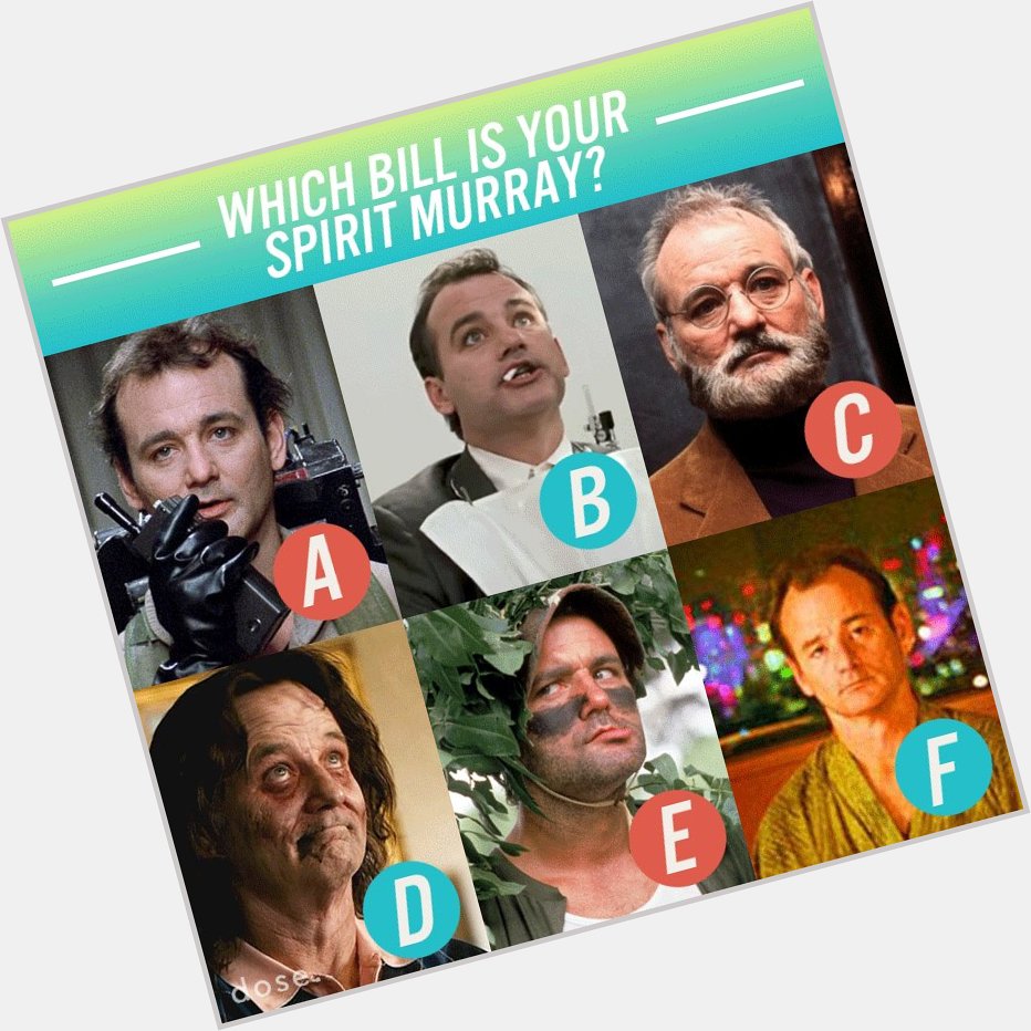 Happy Birthday, Bill Murray! Which Murray character do you relate to the most? 