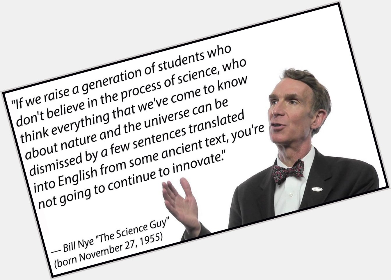 Happy birthday to Bill Nye, yet another one of my childhood heroes, who turned 60 today! 