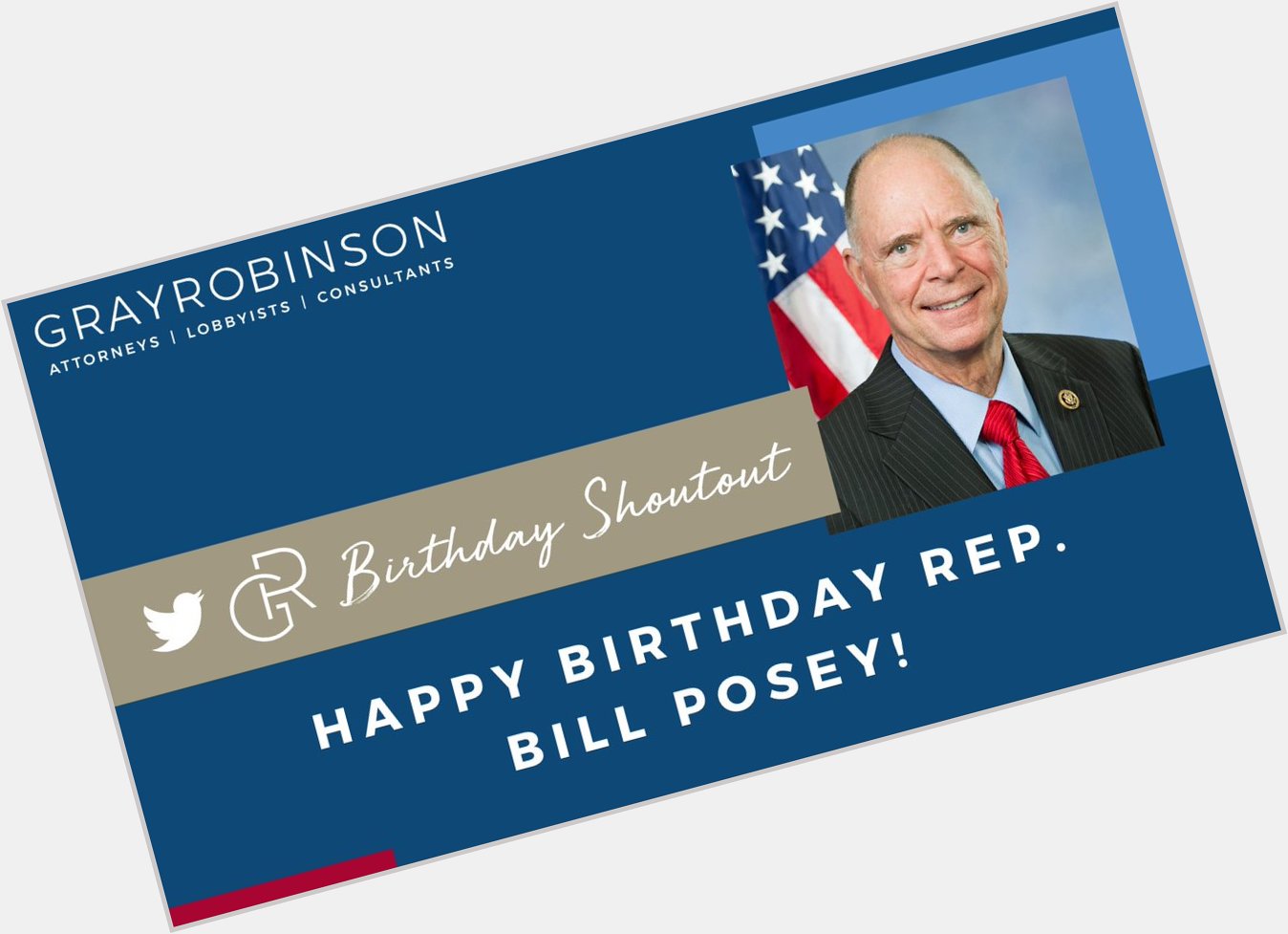 Happy Birthday US Representative Bill Posey  