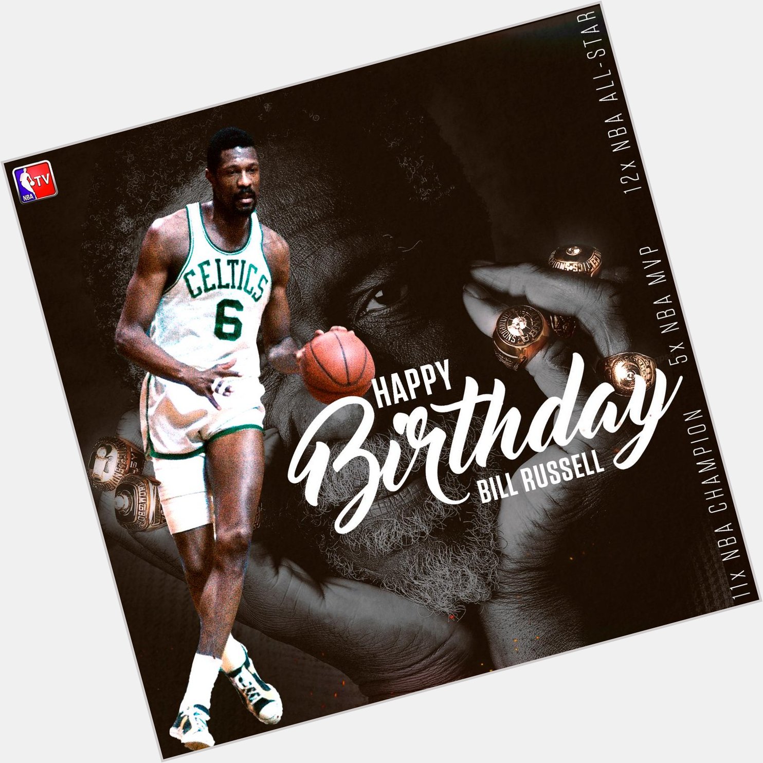 Join us in wishing Hall of Famer & legend Bill Russell a Happy 83rd Birthday!  