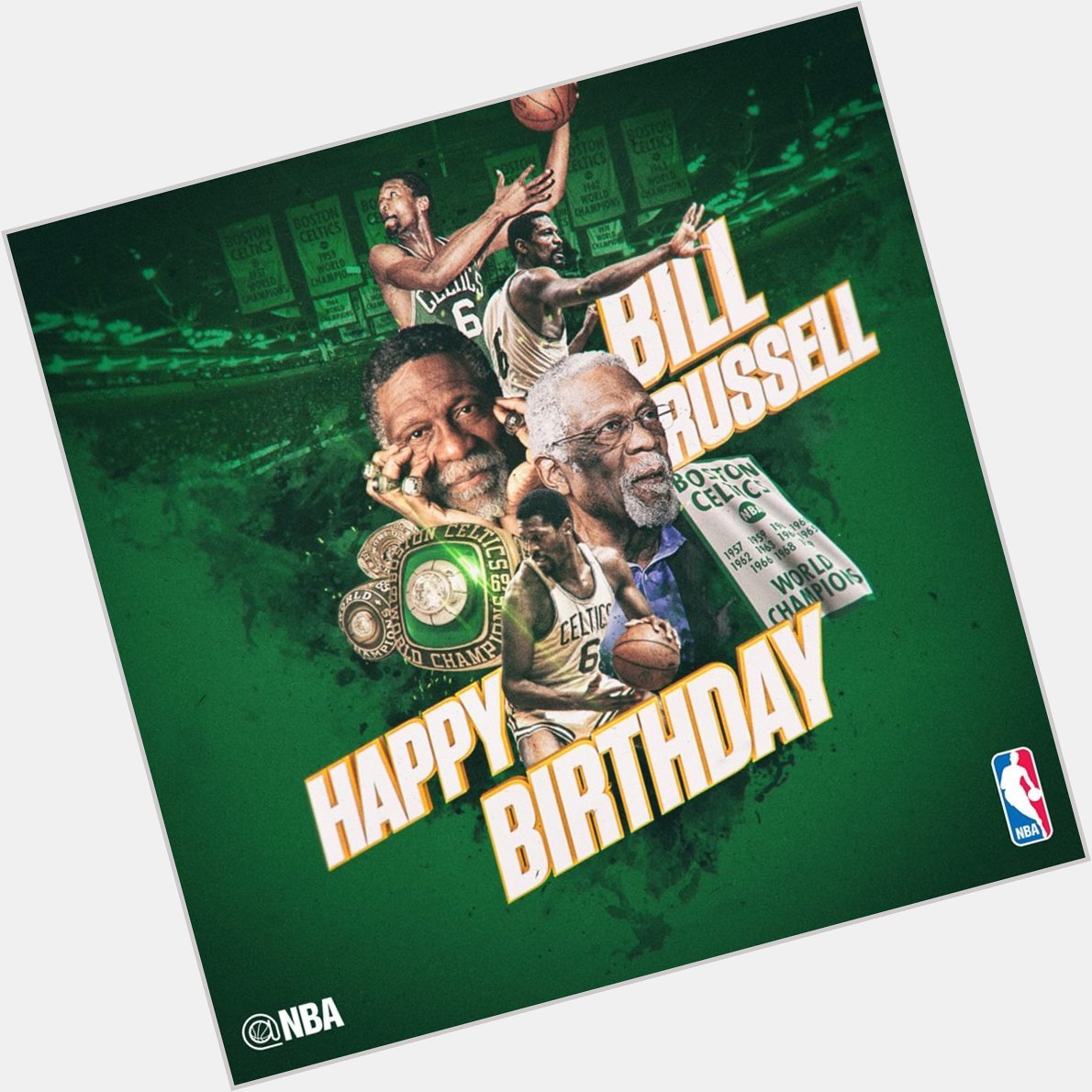 Happy Birthday to the 12-Time NBA All-Star, 11-Time NBA Champion, & 5-Time NBA MVP, Bill Russell!   