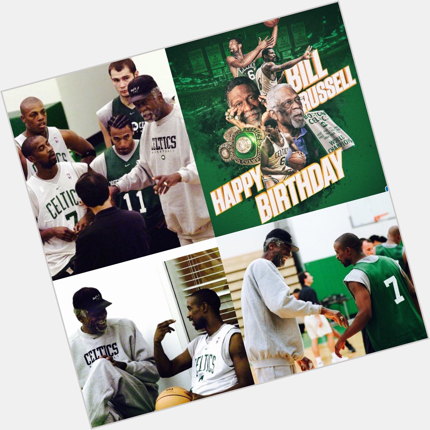 Oh yeah happy birthday to the great Bill Russell have a bless day 