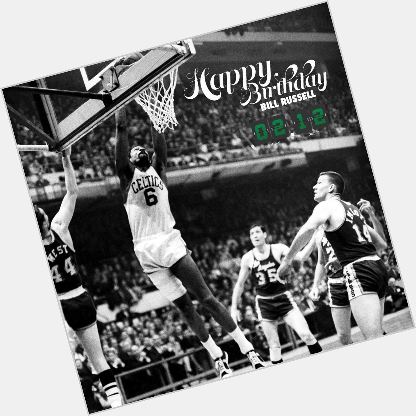 Happy Birthday to the legend Bill Russell! 