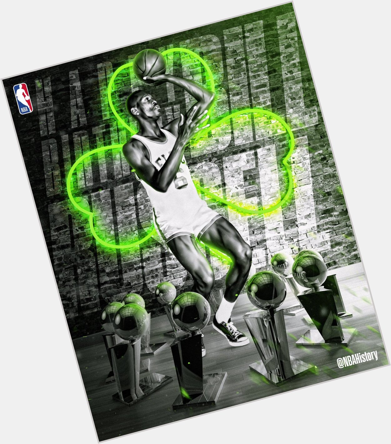 Happy Birthday 11x champ Bill Russell! Artwork for the 