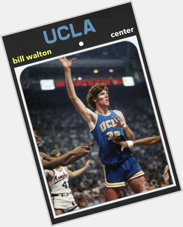 Happy 62nd birthday to Bill Walton, who was almost kicked off the UCLA team for wearing a beard. 