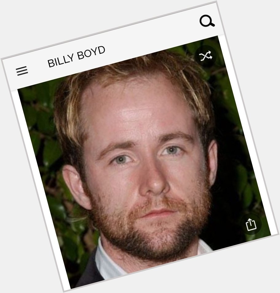 Happy birthday to this great actor. Happy birthday to Billy Boyd 