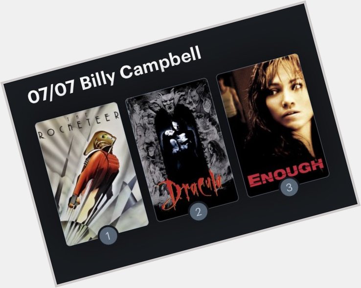 Hoy cumple años el actor Billy Campbell (62) Happy Birthday ! Aquí mi miniRanking: 