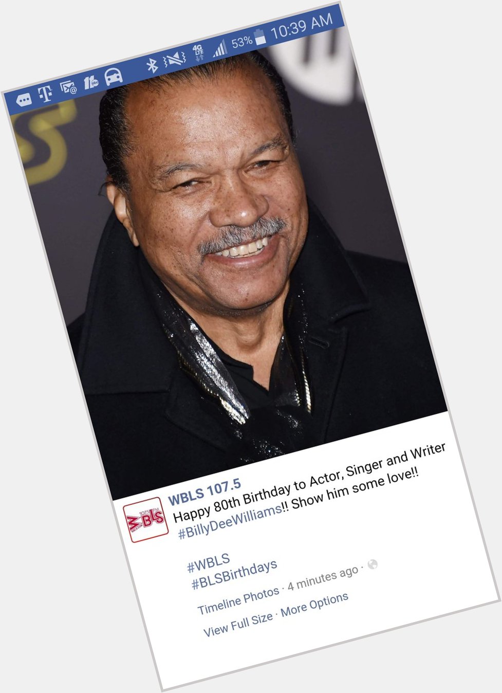 Happy 80th Birthday to mack of all macks Billy Dee Williams.Only a New Yorker could have swag like you. 