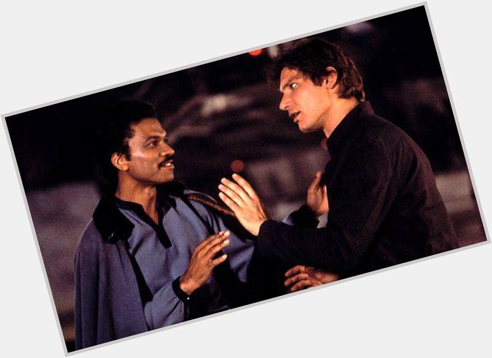 Billy Dee Williams and Harrison Ford in THE EMPIRE STRIKES BACK  1980.  Happy birthday Mr. Williams. 