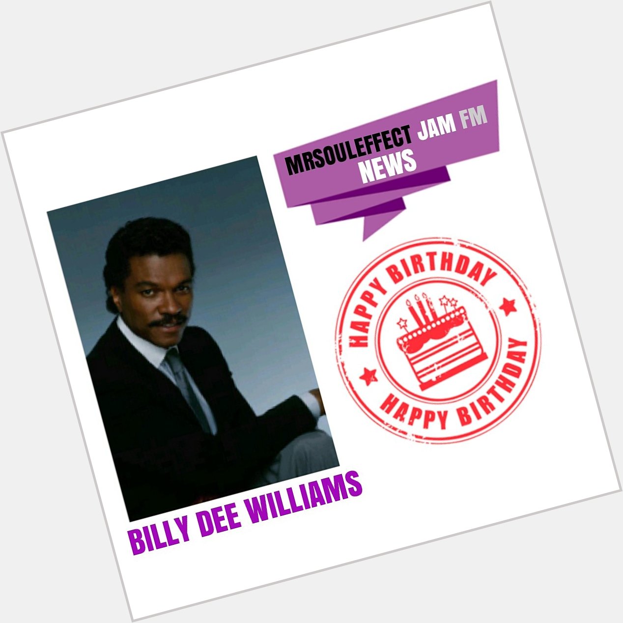 Happy birthday to Billy Dee Williams 