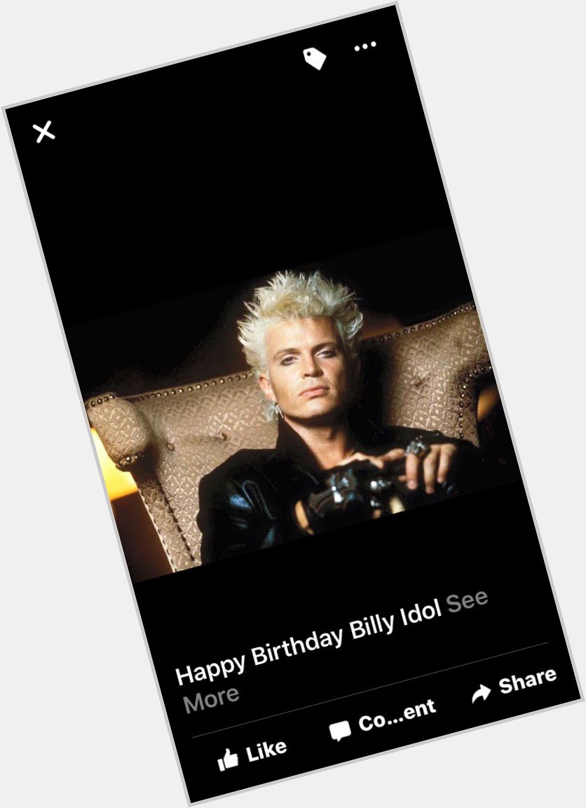 To the man that I rocked to my teenage years.  Happy Birthday Billy Idol 
