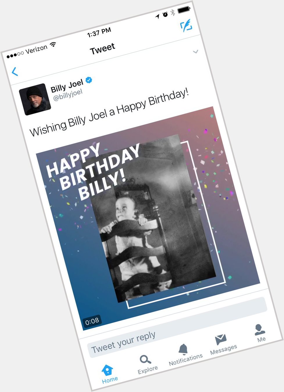 .... did Billy Joel just wish Billy Joel a happy birthday? 