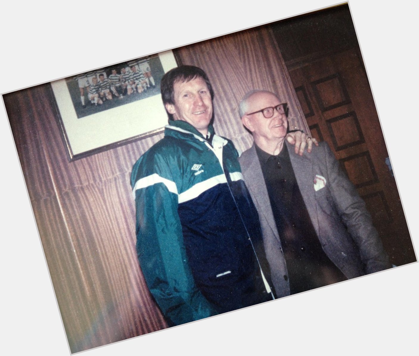 Happy 75th birthday to Billy McNeill one great man meets another (my grandad in 1988) 