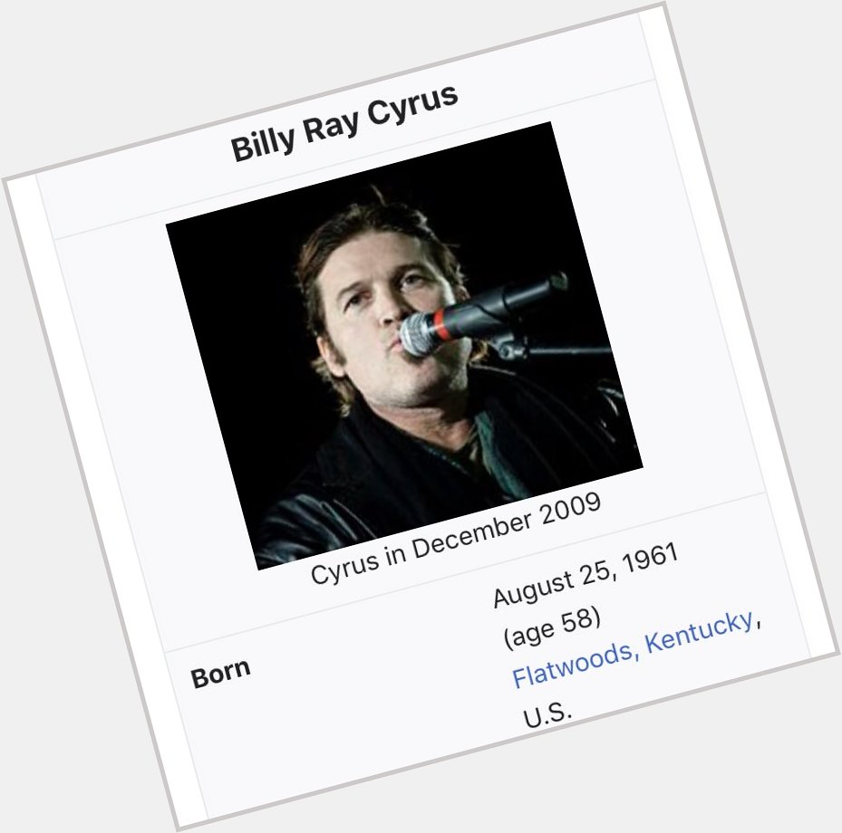  (happy belated birthday to Billy Ray Cyrus!) 