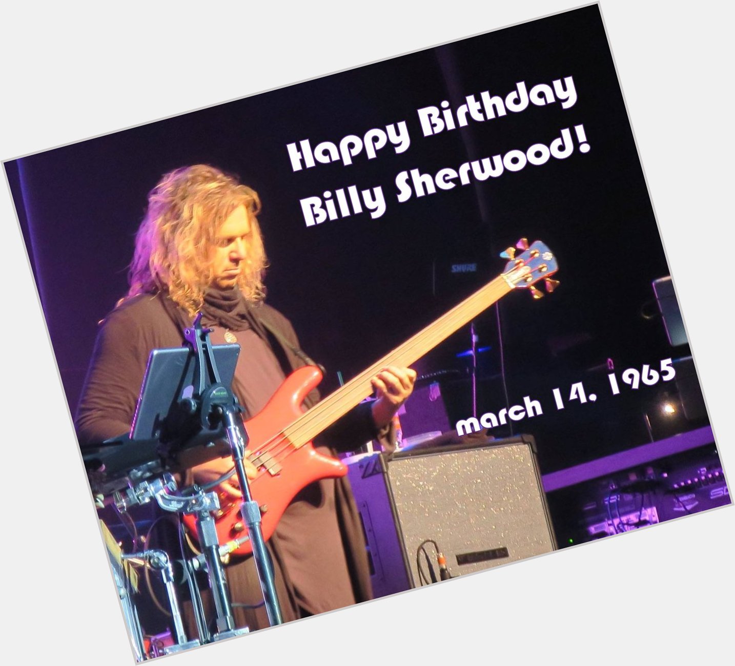 Happy Birthday Billy Sherwood!!

[Born March 14, 1965] 