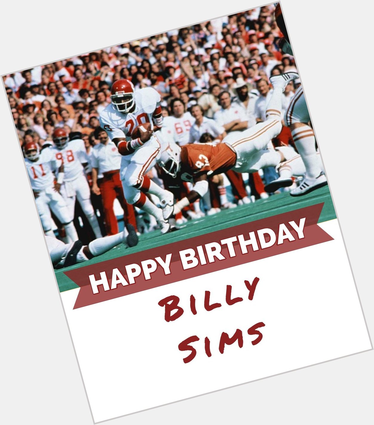 Happy Birthday Billy Sims! 