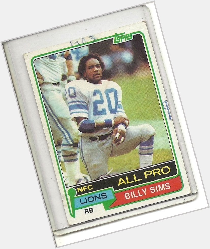 Happy birthday to Billy Sims! 