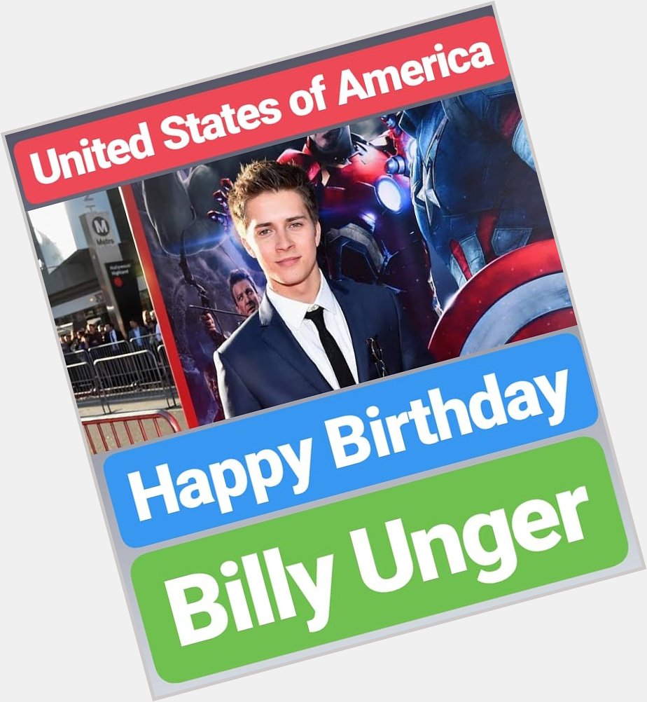 HAPPY BIRTHDAY 
Billy Unger 
