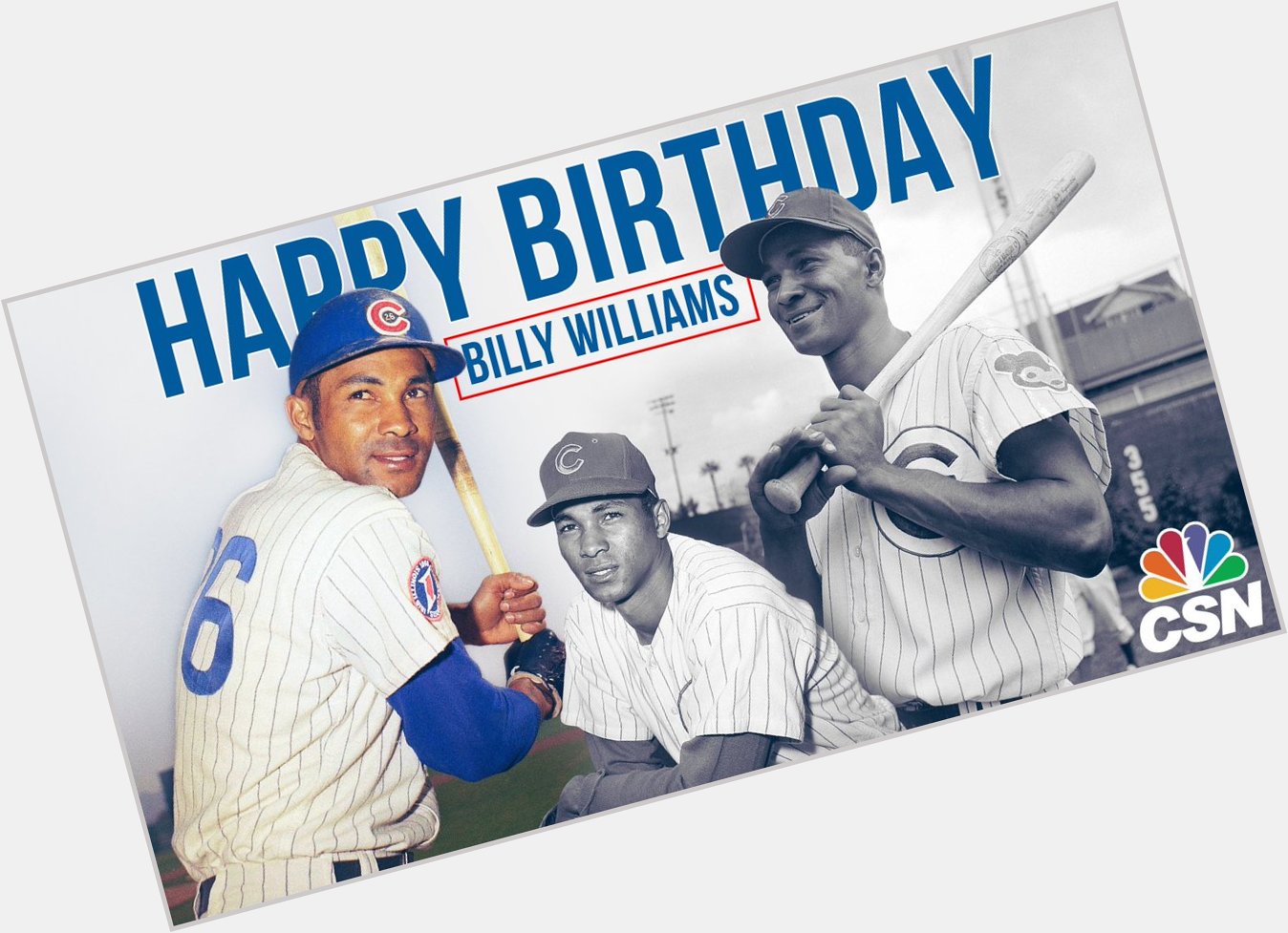 Happy Birthday to 1987 inductee and all-time great, \"Sweet Swingin\" Billy Williams. 