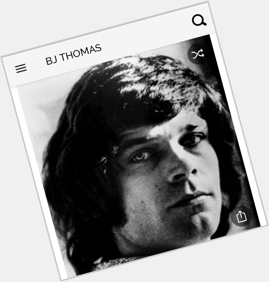 Happy birthday to this great country singer. Happy birthday to BJ Thomas 