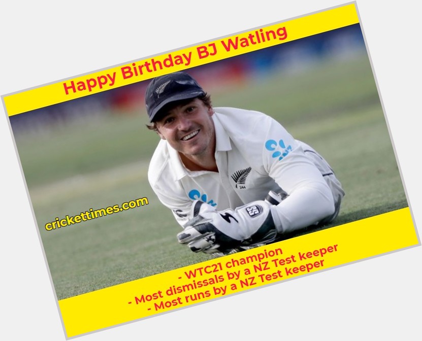 Happy Birthday BJ Watling One of the most successful Test wicketkeepers of modern-day cricket. 