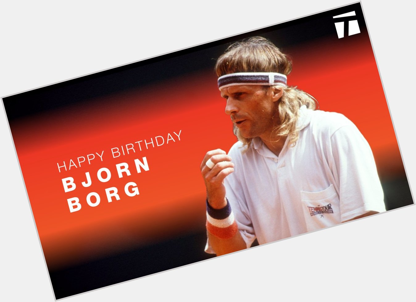 Happy Birthday to the man who got to 11 Grand Slam titles first, former World No. 1, Bjorn Borg. 