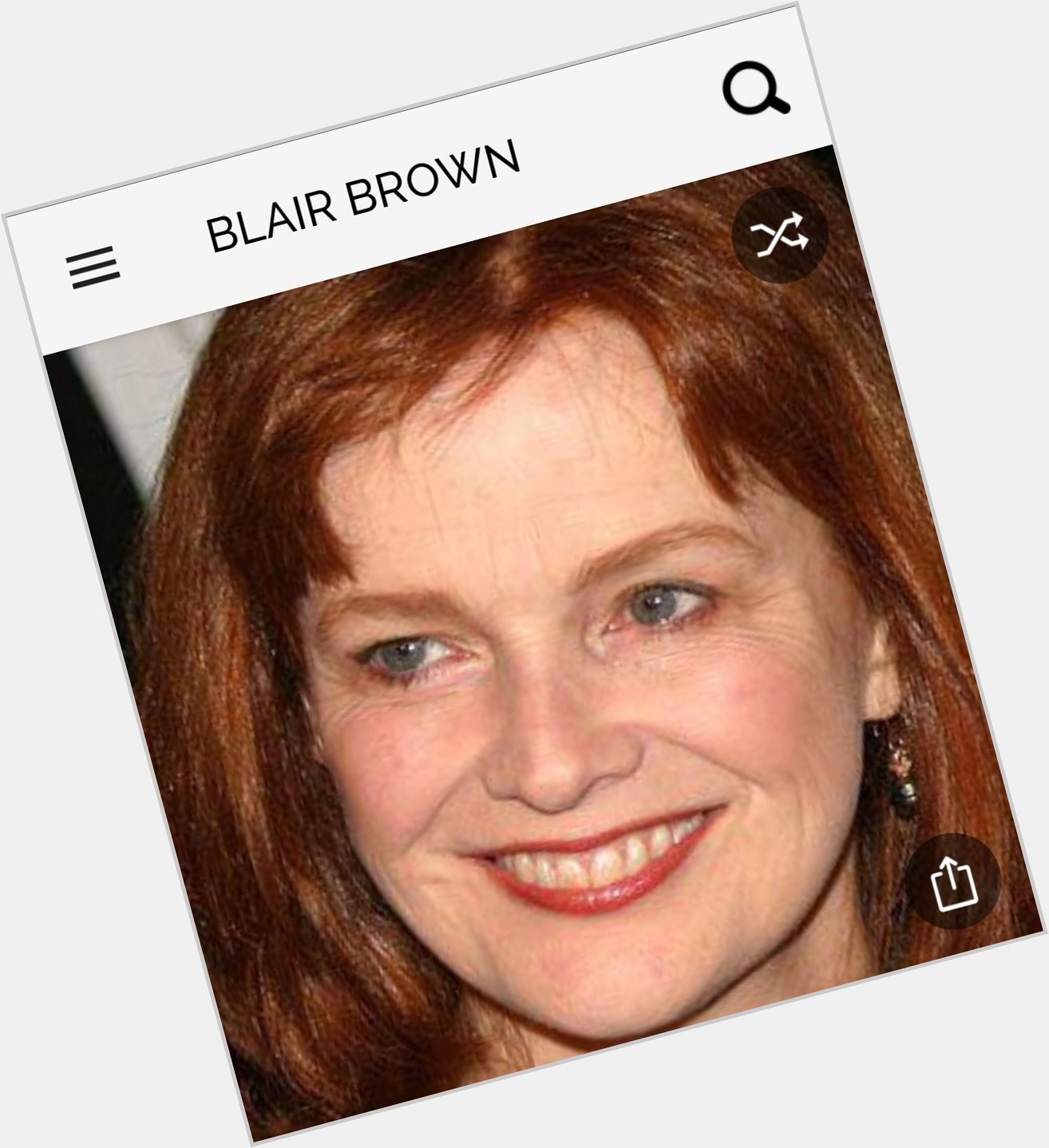 Happy Birthday to this great actress.  Happy Birthday to Blair Brown 