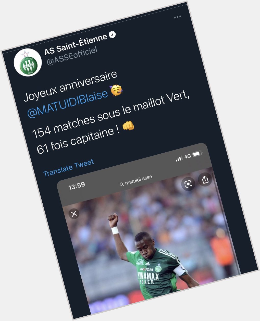 Saint-Étienne wishing ex-player Blaise Matuidi a happy 34th birthday.

If you know, you know. 