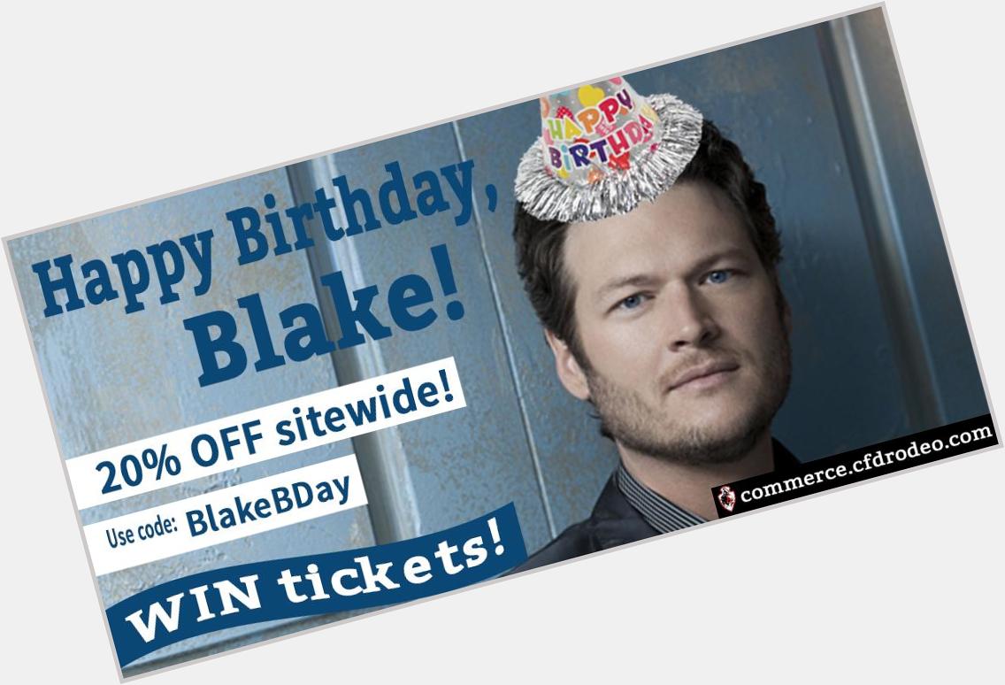 Happy Birthday, 20% OFF sitewide PLUS automatically be entered to win tickets!  