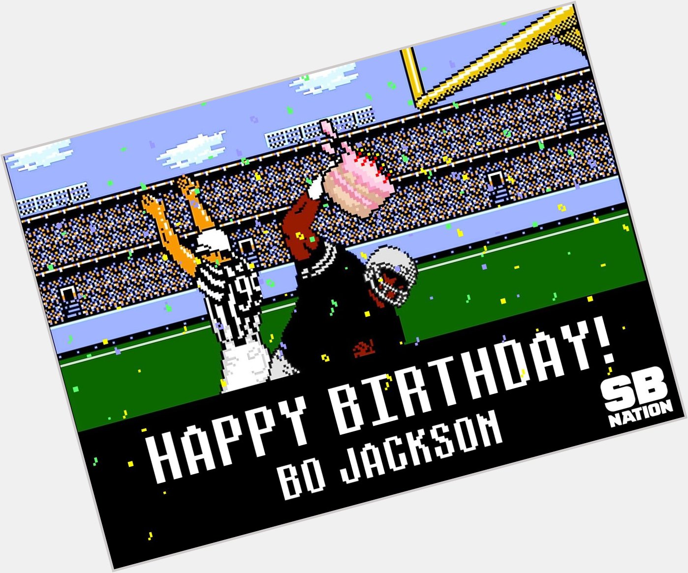 Happy 55th birthday, Bo Jackson!

[cue Tecmo Bowl touchdown music] 