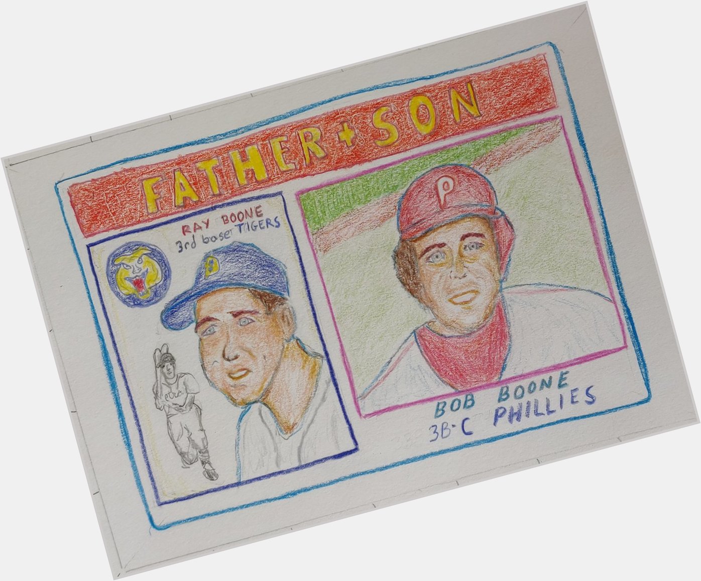 Happy Birthday Bob Boone. Here is our take on Ray & Bob Boone\s 1976T Father/Son card. 