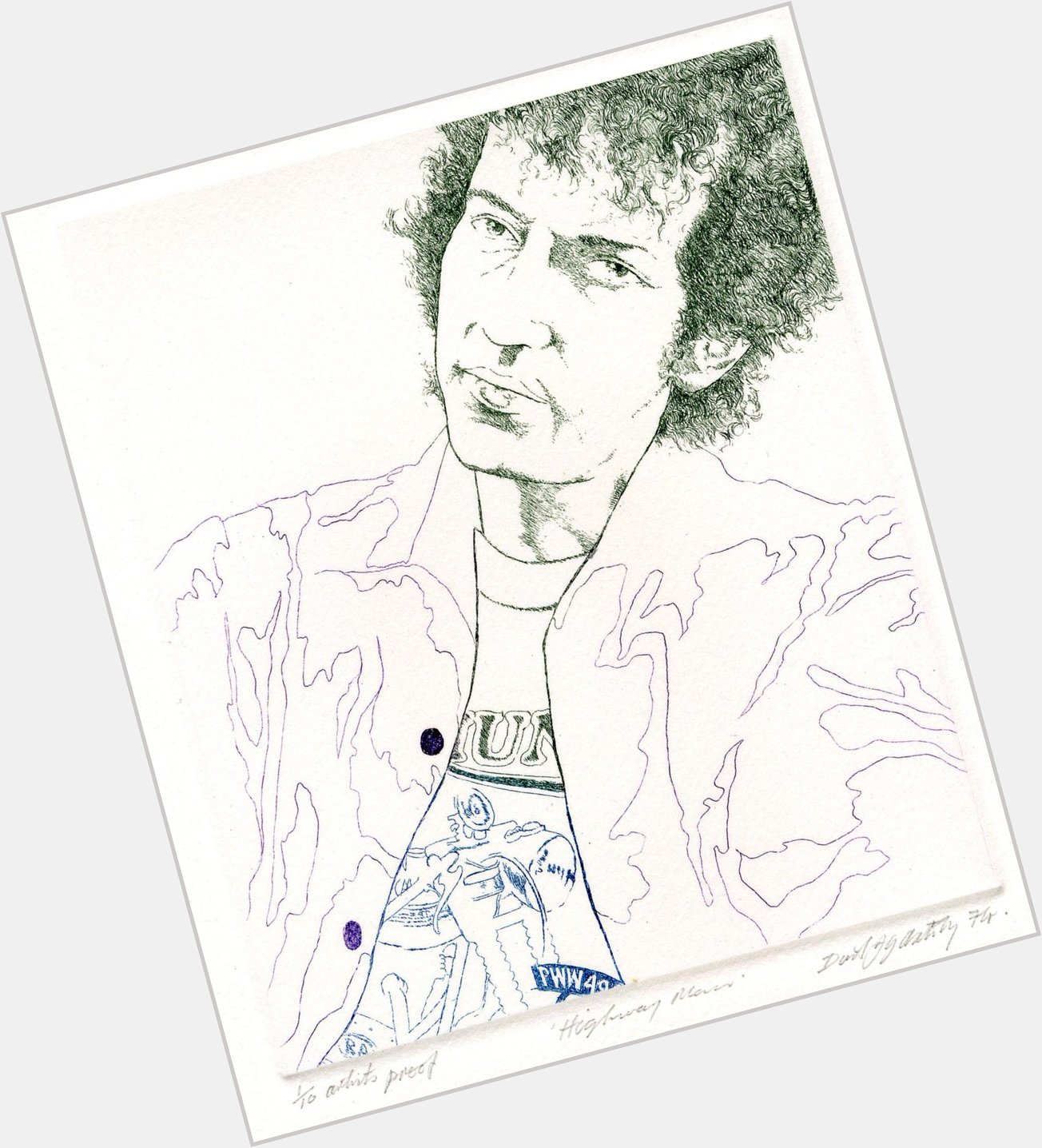Happy birthday to Bob Dylan! Here s a portrait of him by David Oxtoby  