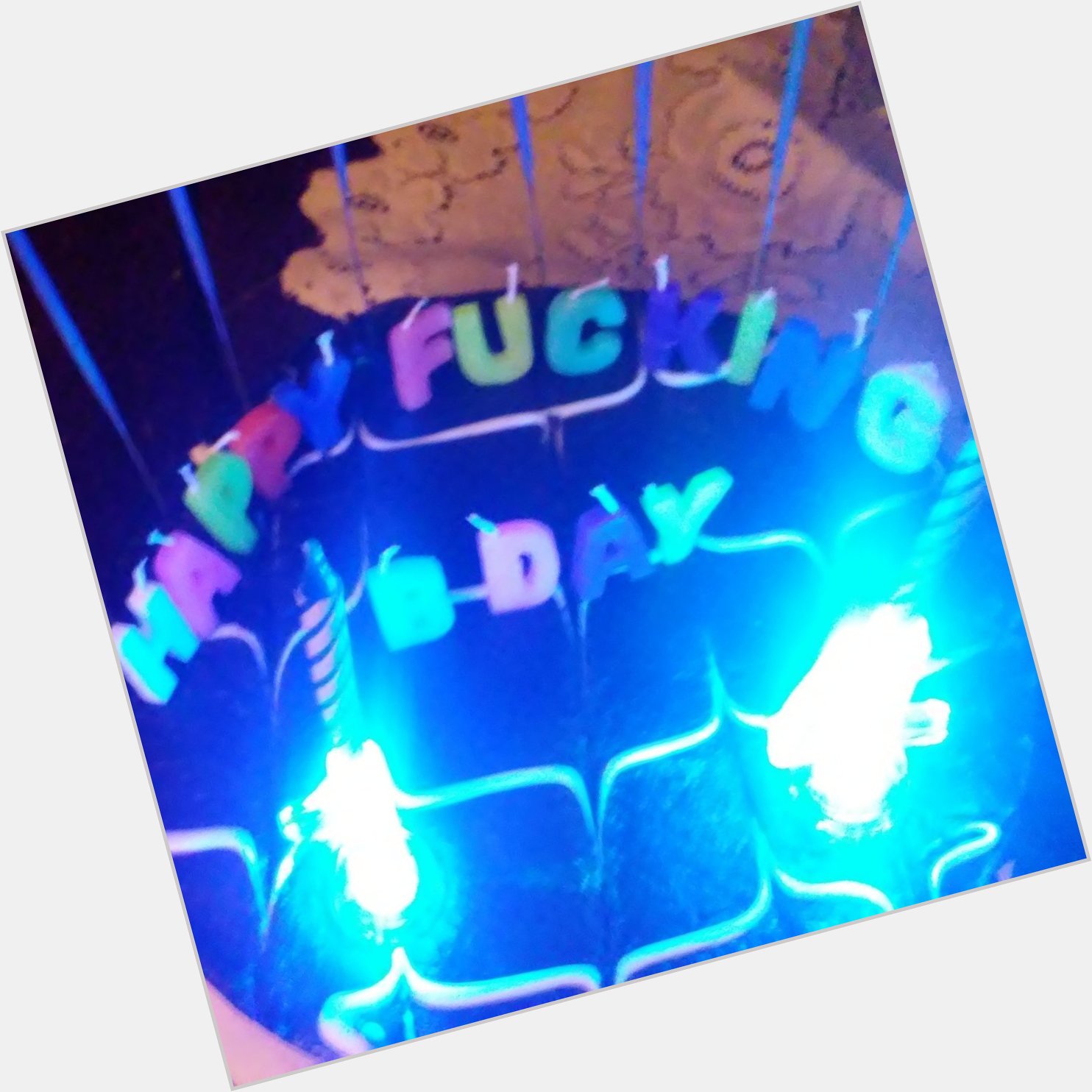 Inappropriate but funny! He loved it and took a pic of his cake. Happy birthday Bob, love you little man! 