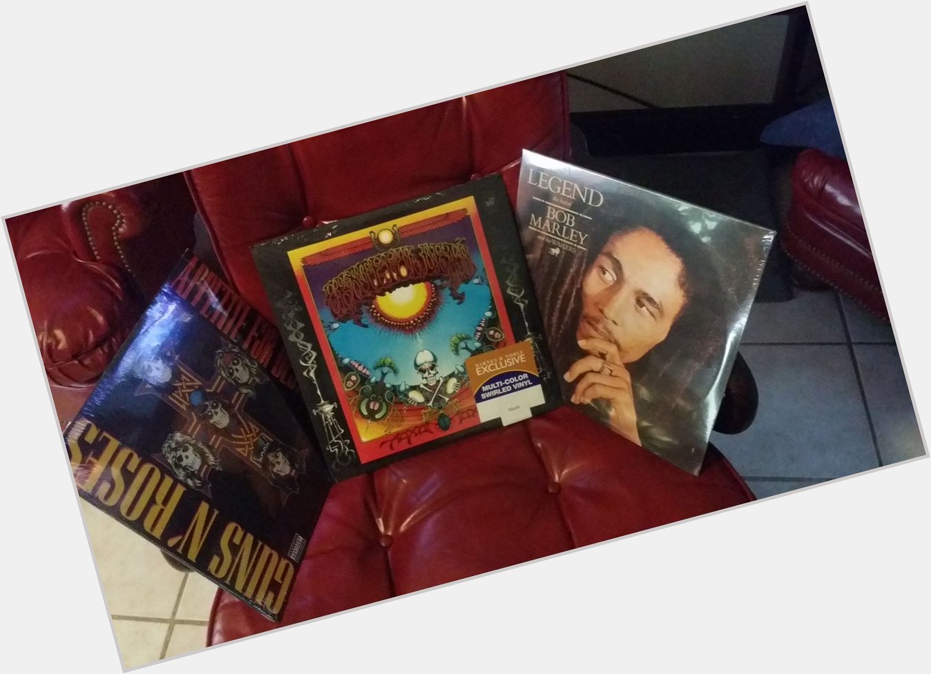 Happy birthday to me. GnR appetite for destruction, grateful dead aoxomoxoa, the best of Bob Marley 