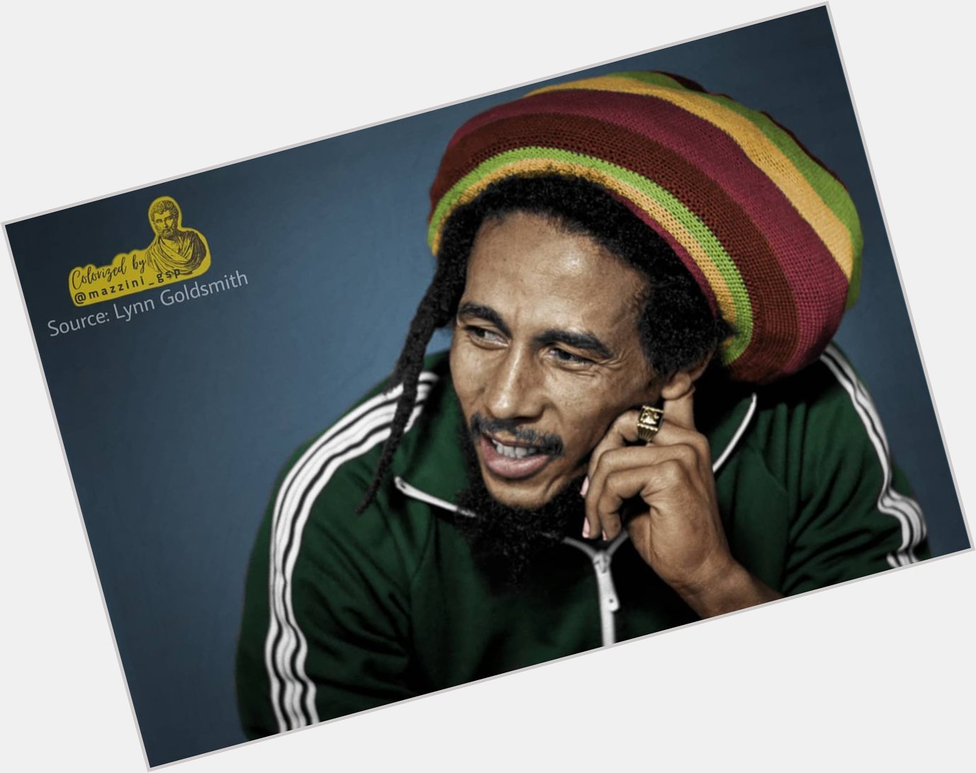 Happy birthday   Portrait of Bob Marley at photo studio while his last tour at Milan, Italy, in 1980. 