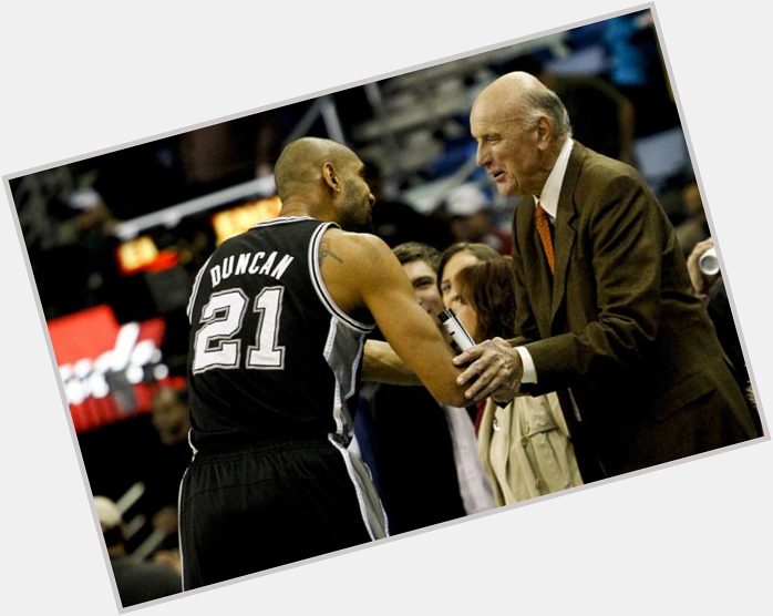 Happy 82nd birthday to Hall of Famer Bob Pettit, seen here greeting former teammate Tim Duncan. 