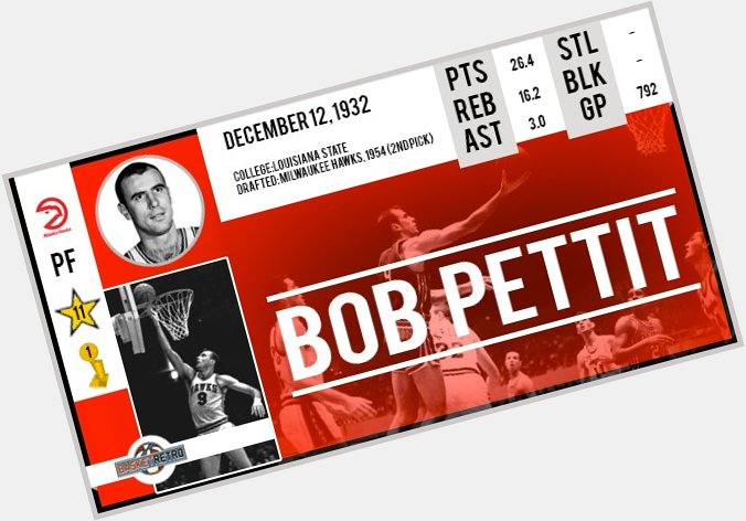 Happy birthday Bob Pettit   