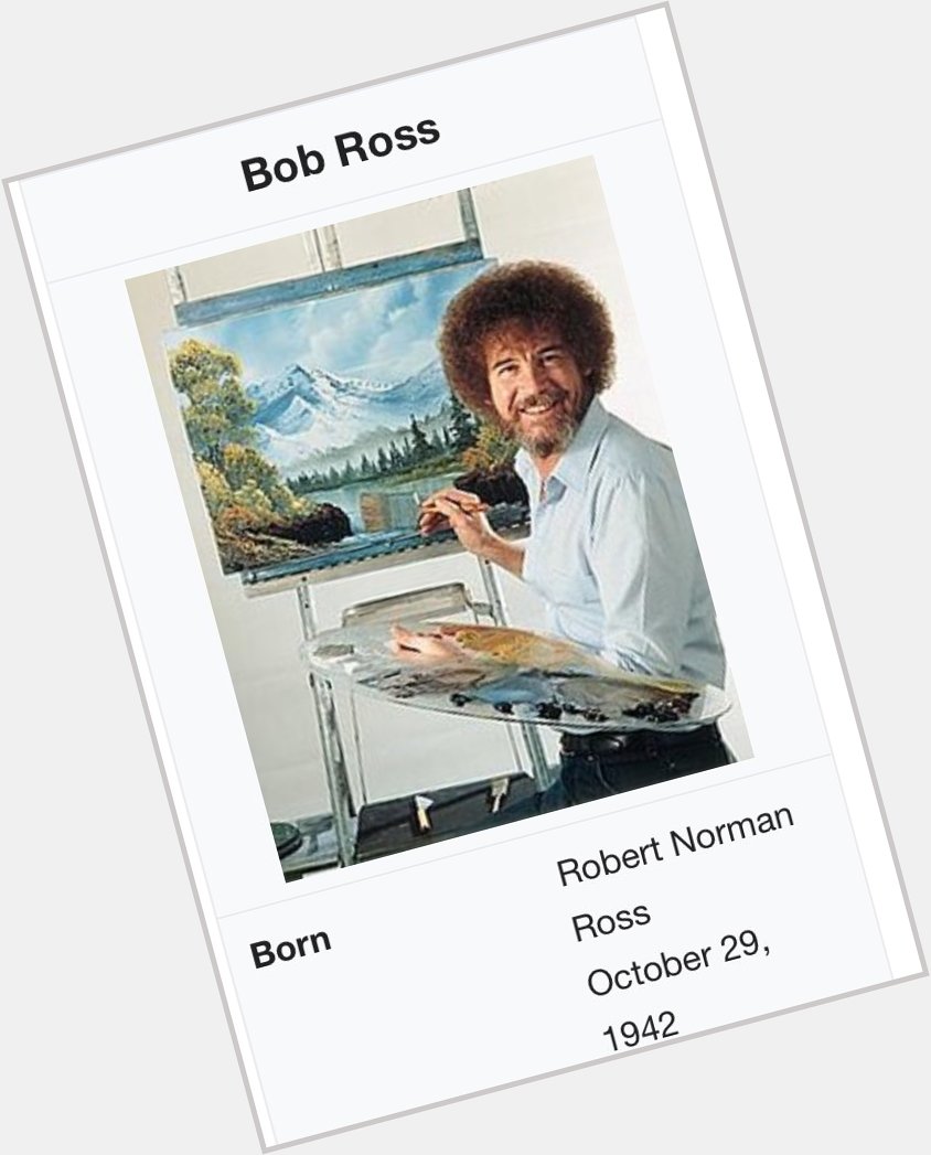 Happy Birthday Bob Ross! 
