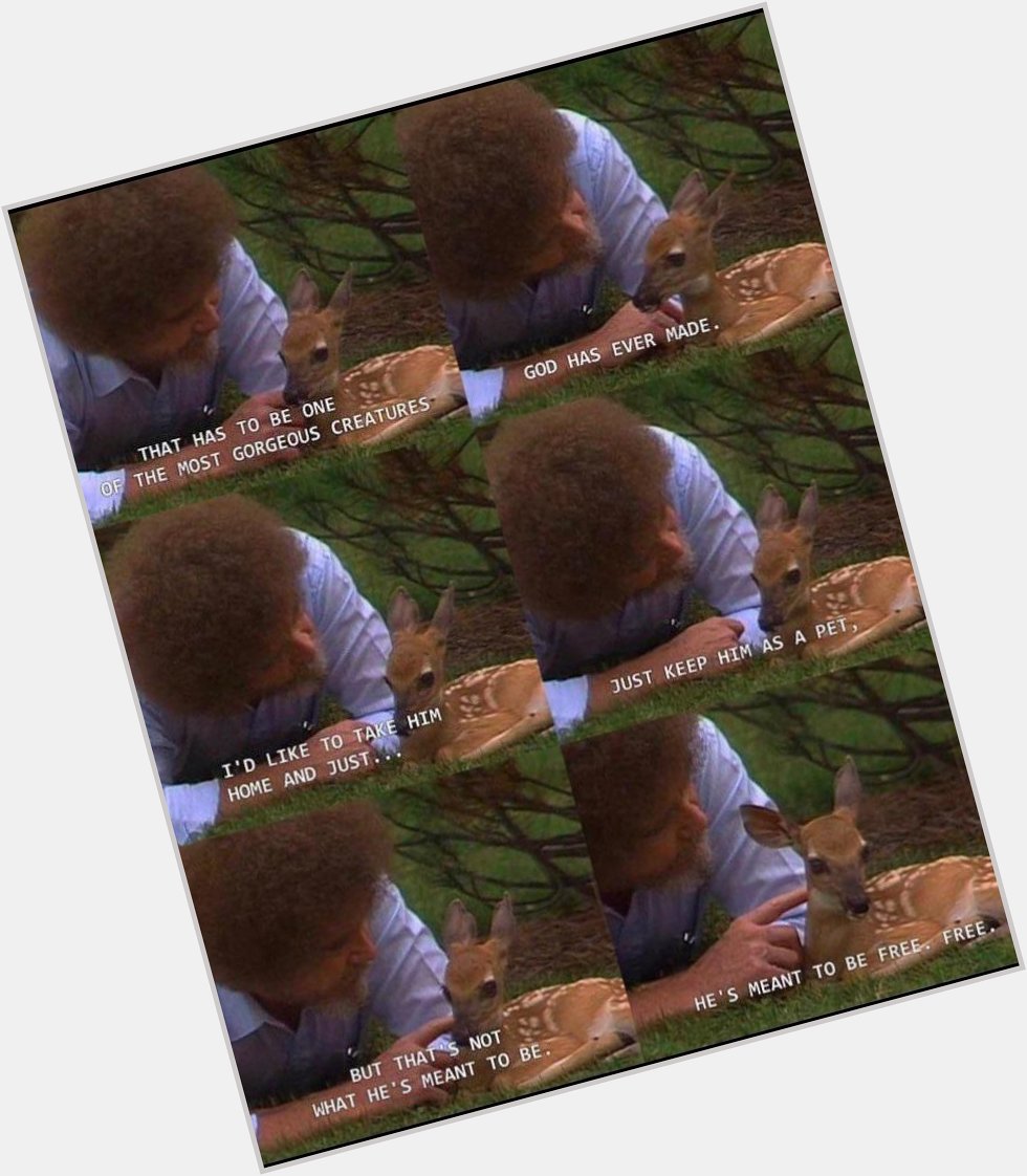 I know its late, but happy birthday Bob Ross. Bruh. yeet! 