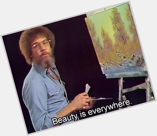 Brb painting happy little trees in memory of Bob Ross\s birthday.   