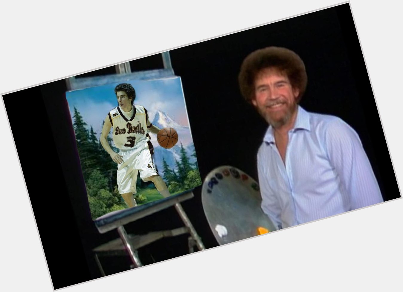 Happy Birthday I had Bob Ross immortalize you on one of his paintings. 