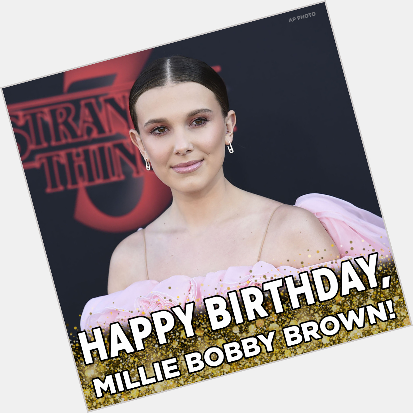 Happy birthday to Millie Bobby Brown of Stranger Things -- today she turns *Eleven* (plus 5 ). 
