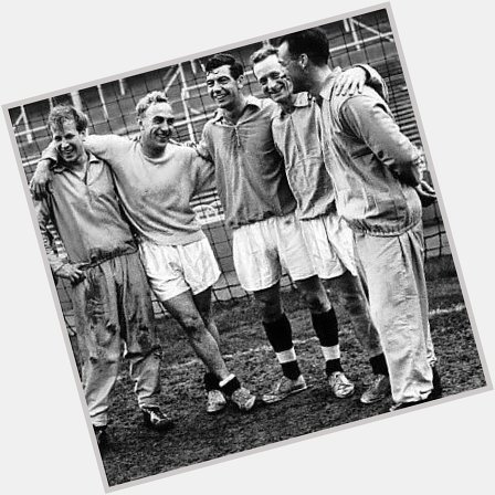Happy 80th Birthday to Sir Bobby Charlton, seen here with Billy Wright, Johnny Haynes, Tom Finney and Nat Lofthouse 