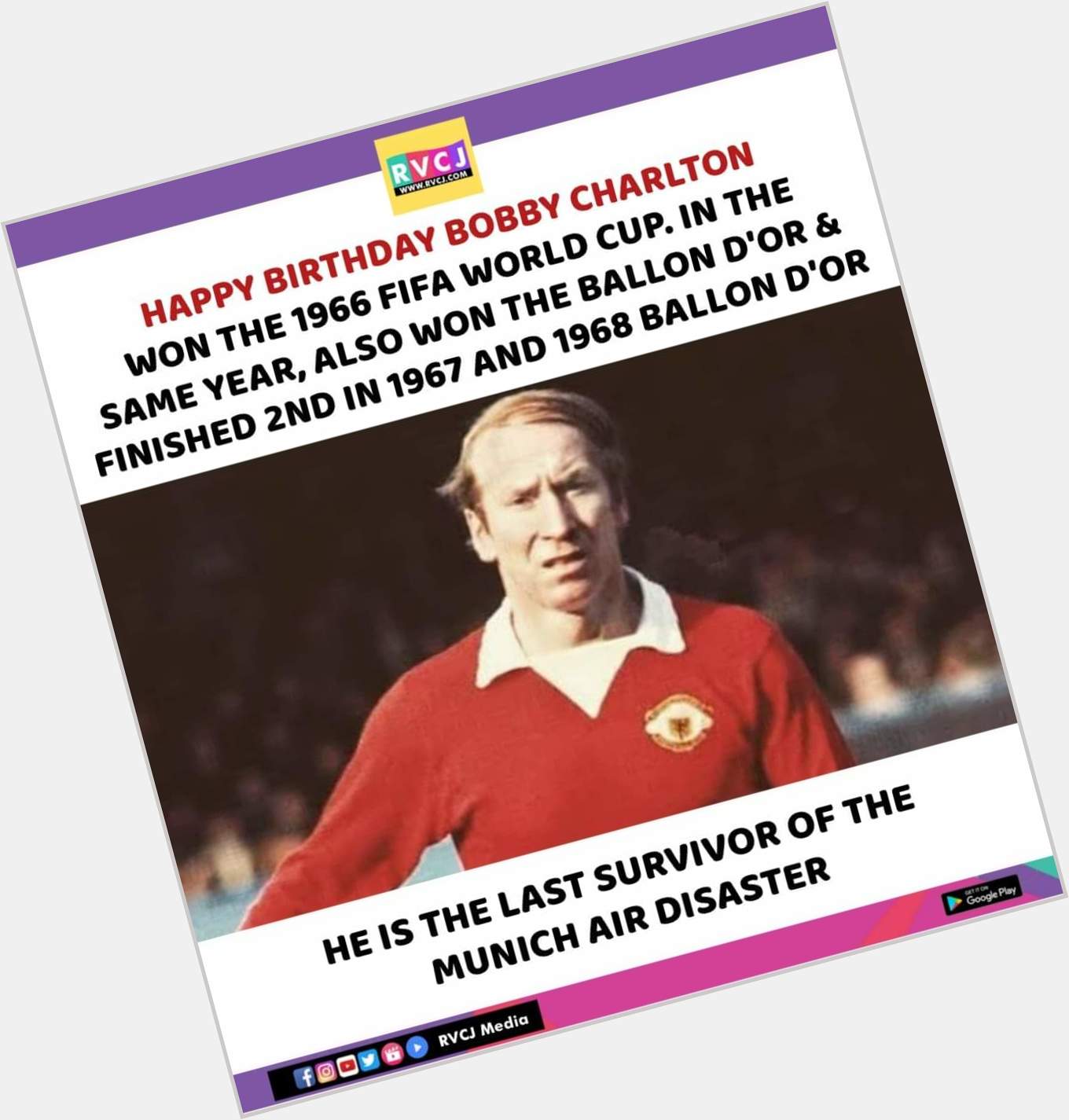 Happy birthday Bobby Charlton. 