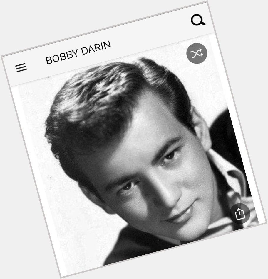 Happy birthday to this iconic singer.  Happy birthday to Bobby Darin 