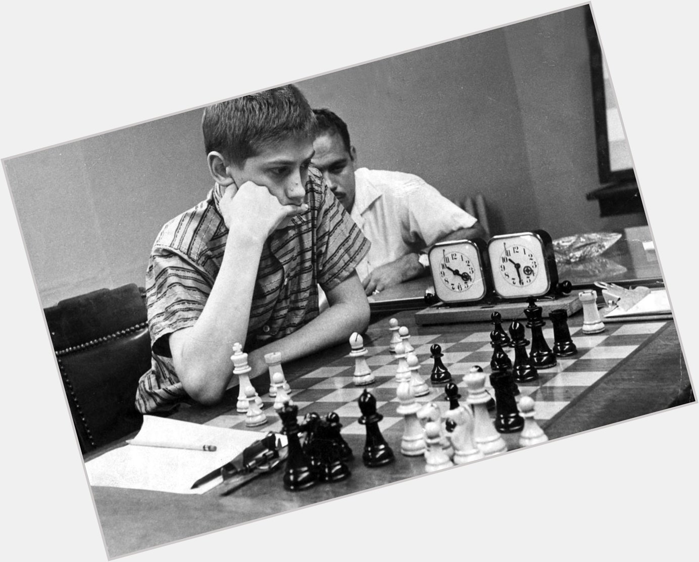 \"The Mozart of Chess: happy birthday Bobby Fischer. Photo by Sam Falk/NYT 