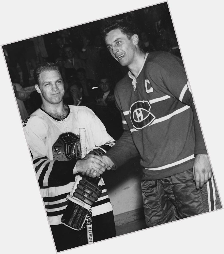 Happy 76th birthday to legend Bobby Hull, here in 1960s w/ icon Jean Béliveau 