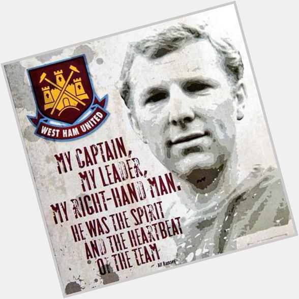 \" Happy Birthday to West Ham and England\s greatest ever player The late, the great Sir Bobby Moore. 