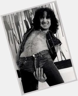 Happy birthday Bon Scott (Ronald Belford Scott) singer with from 1974 until his death in 1980 - would be 69. 