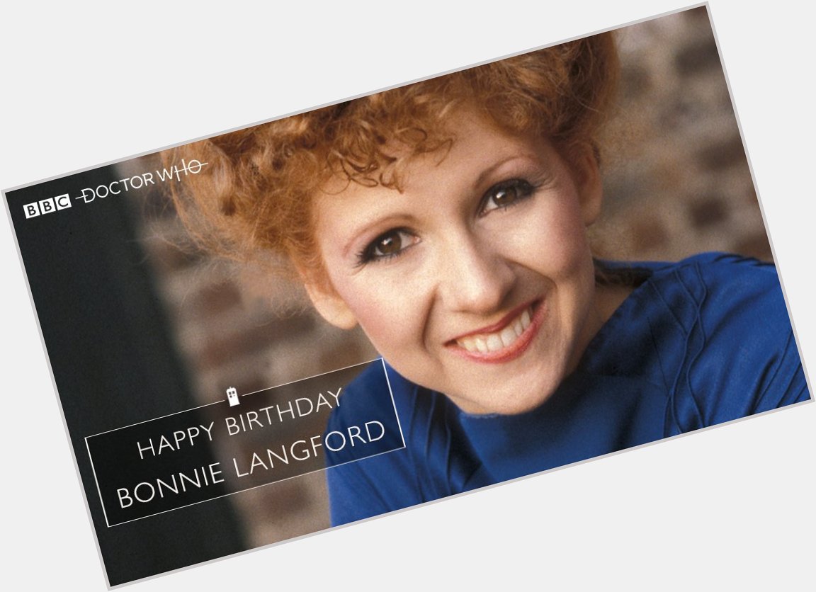 Happy birthday to the marvellous Mel - Bonnie Langford! 